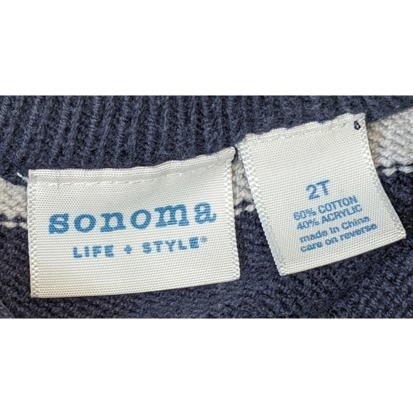 5/$25 Boys Sonoma Striped Sweater Size 2T - Picture 3 of 3